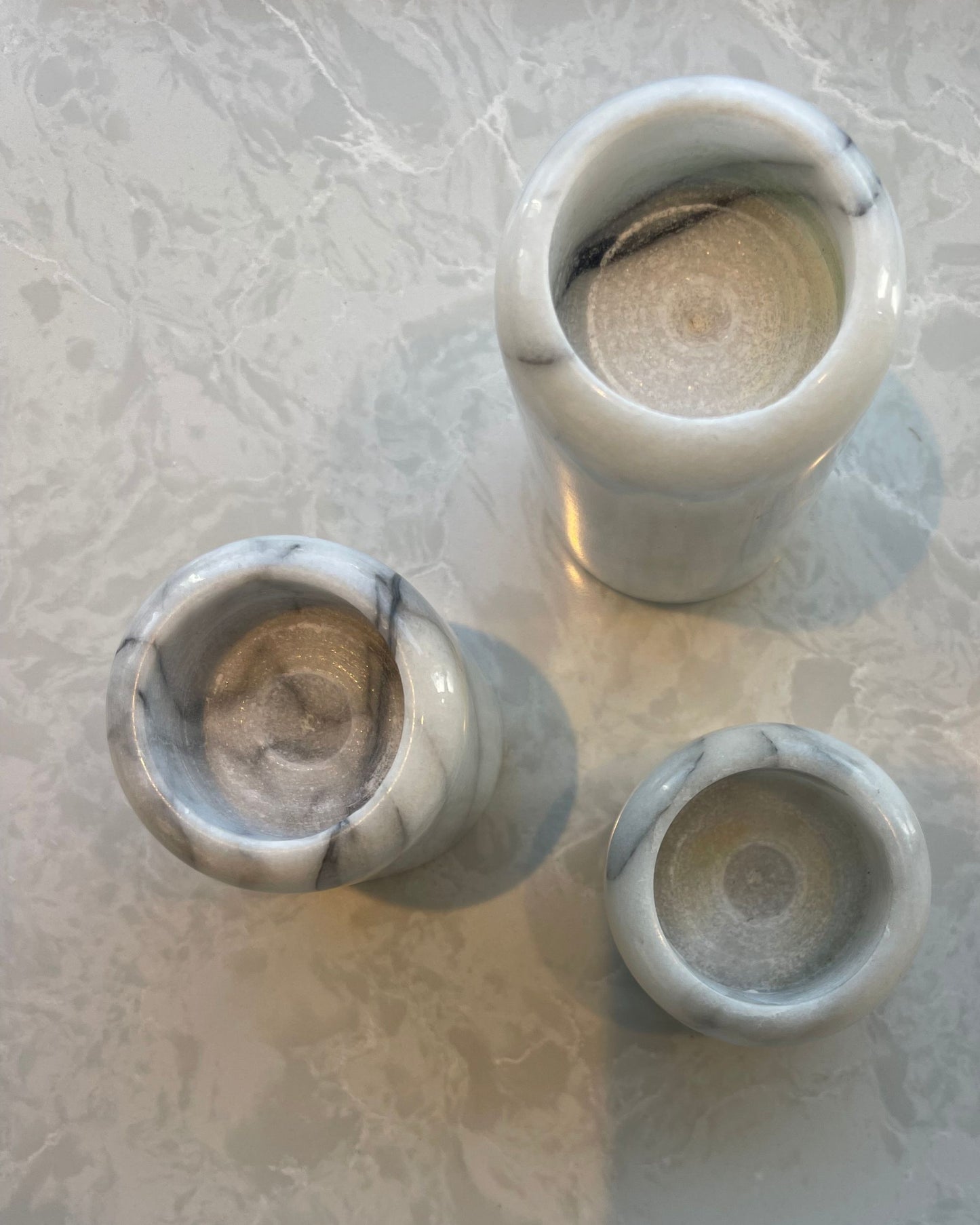 3-set Marble Candle Holders