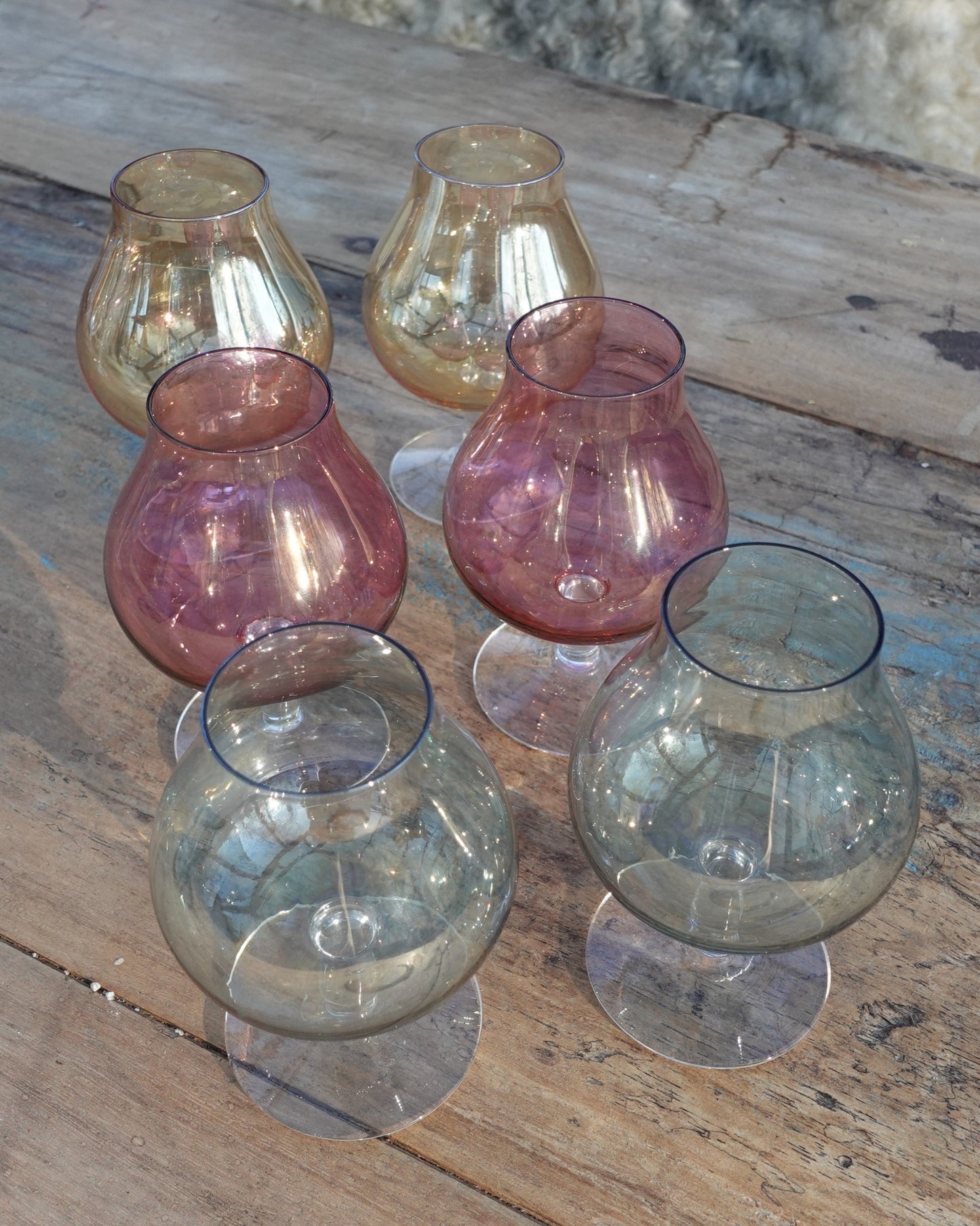 Set of 6 Apertif Glasses in Color