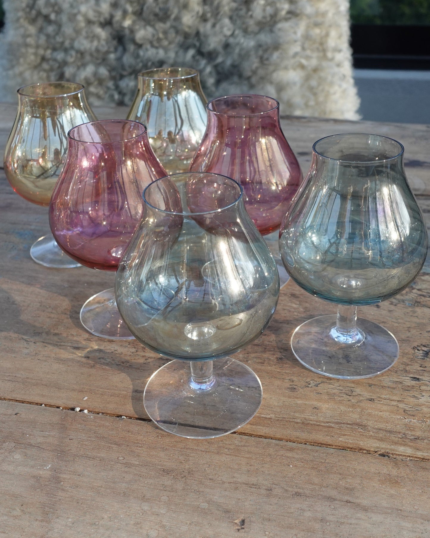 Set of 6 Apertif Glasses in Color