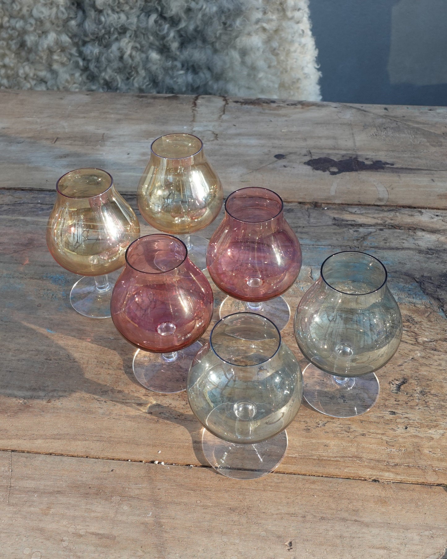Set of 6 Apertif Glasses in Color