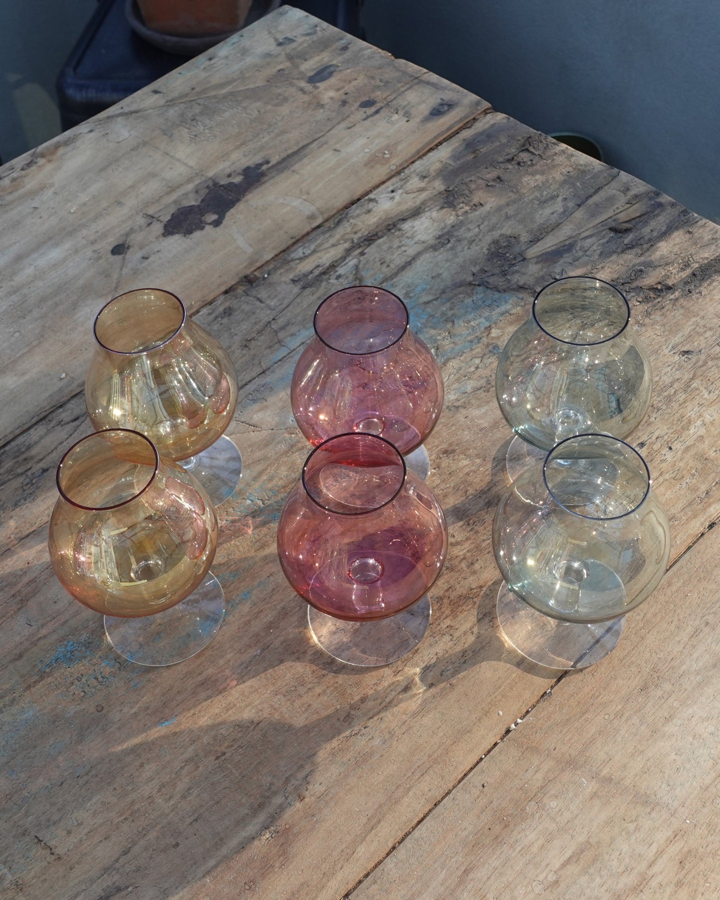Set of 6 Apertif Glasses in Color