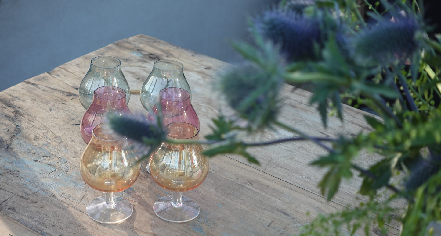 Set of 6 Apertif Glasses in Color
