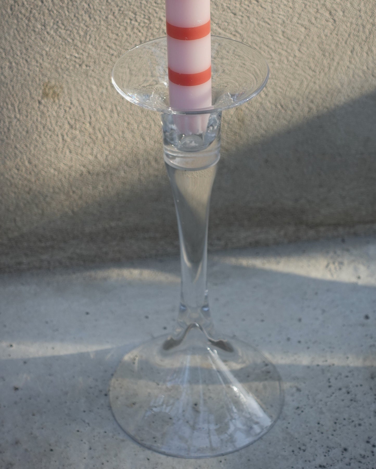 Clear Glass High Candle Stick