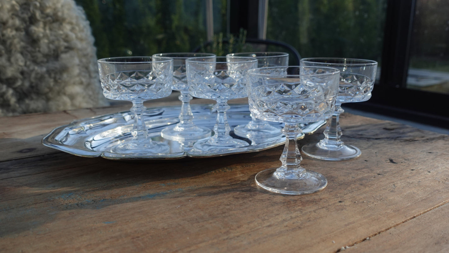 Set of 6 Crystal Glasses