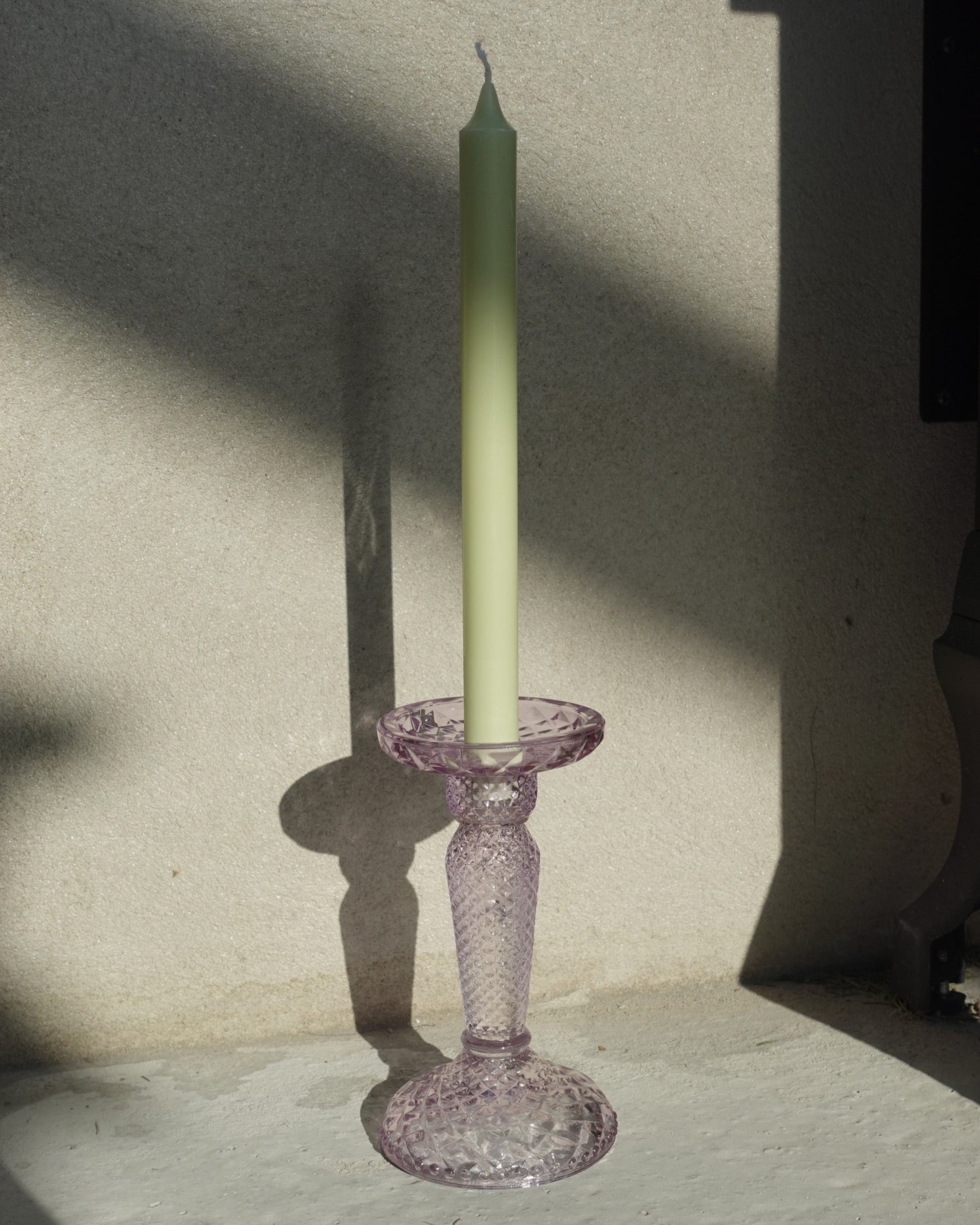 Purple Glass Candle Stick