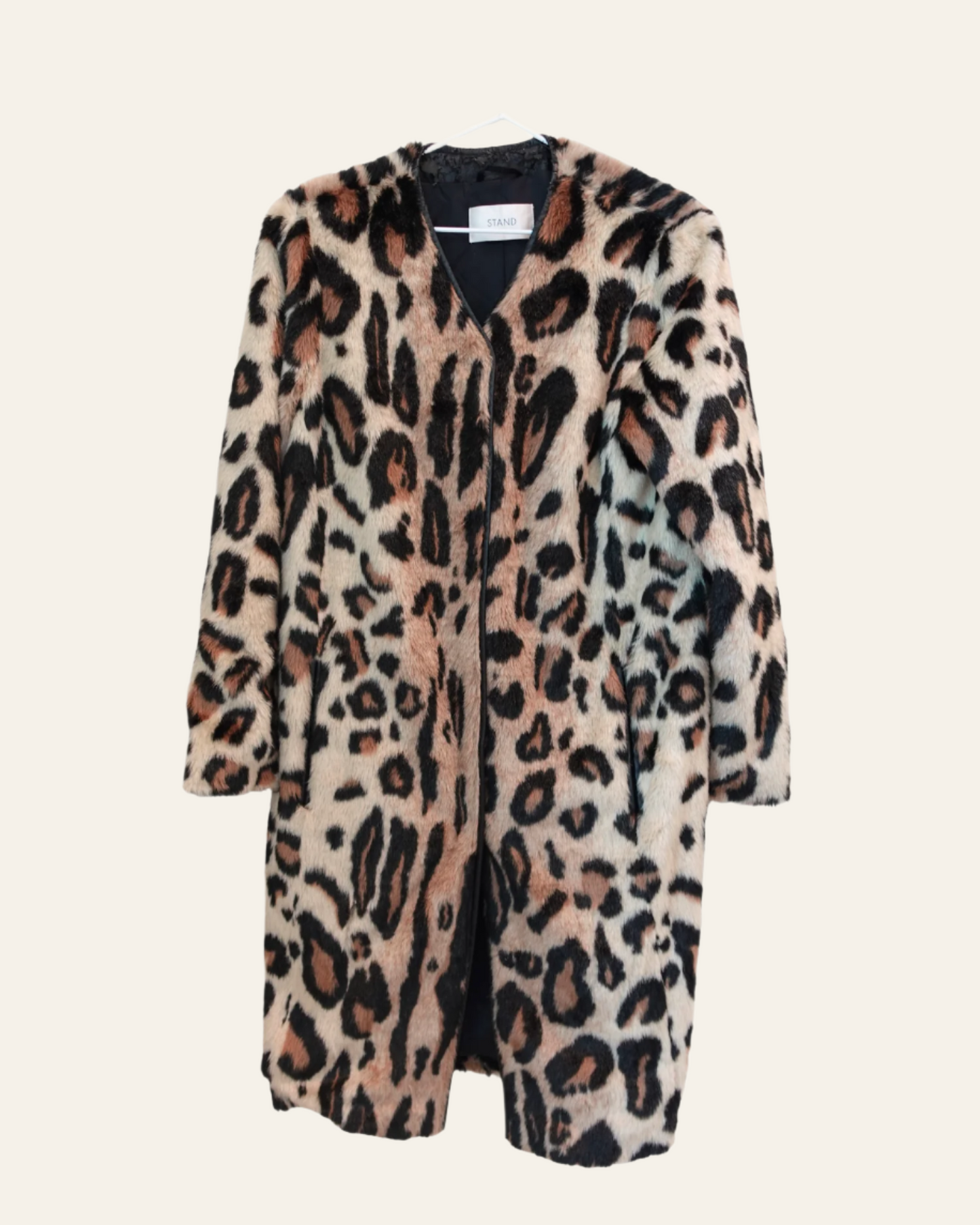STAND Faux Fur Leopard Coat