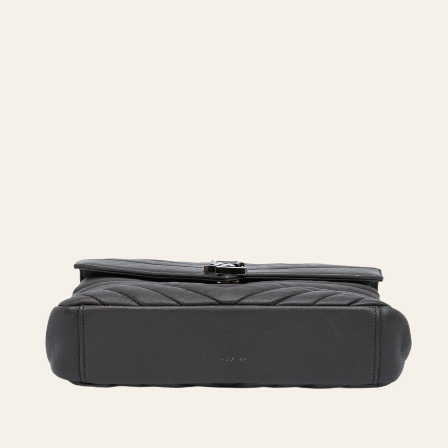 SAINT LAURENT College Chevron Medium Gray