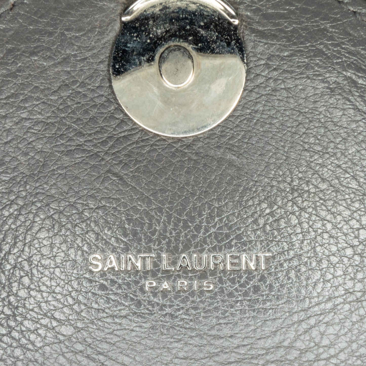 SAINT LAURENT College Chevron Medium Gray