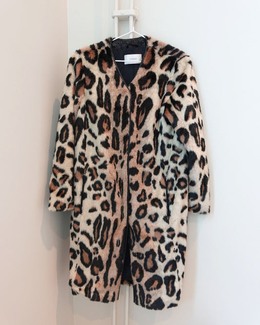 STAND Faux Fur Leopard Coat