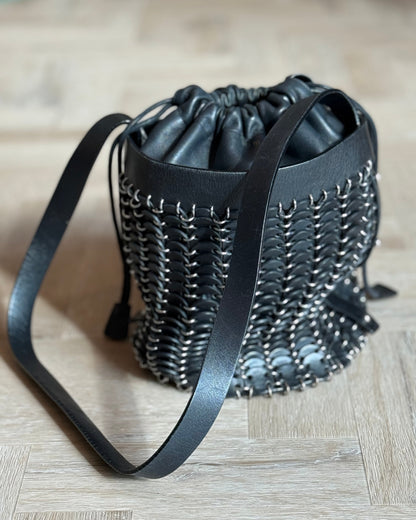 Paco Rabanne Black Bucket Bag