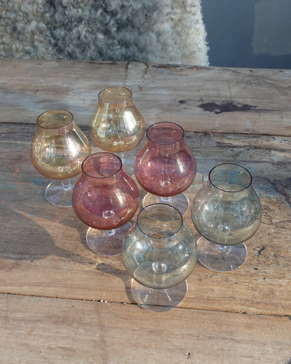 Set of 6 Apertif Glasses in Color