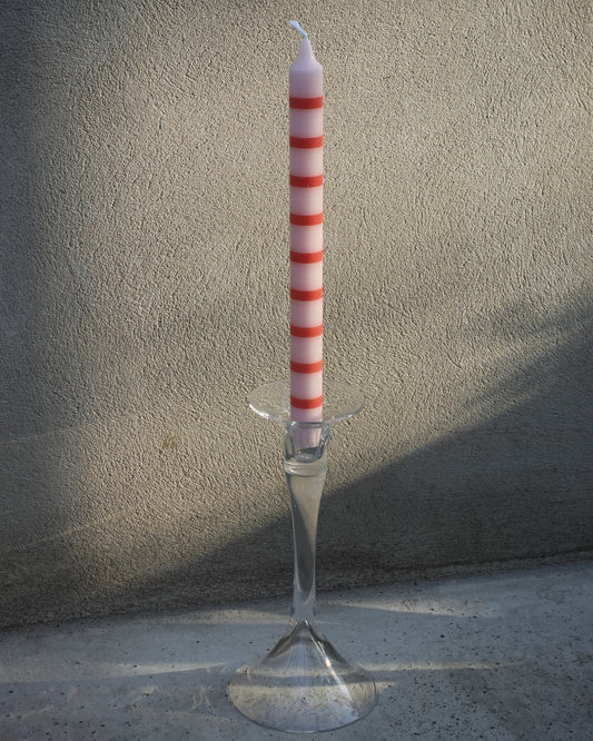 Clear Glass High Candle Stick