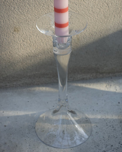 Clear Glass High Candle Stick