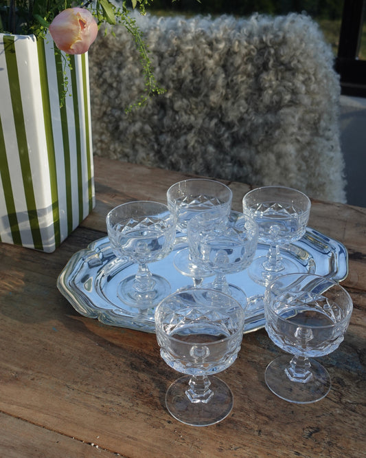 Set of 6 Crystal Glasses