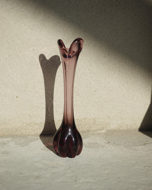 Glass Vase in Amathyst Purple