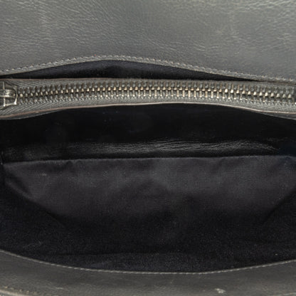 SAINT LAURENT College Chevron Medium Gray
