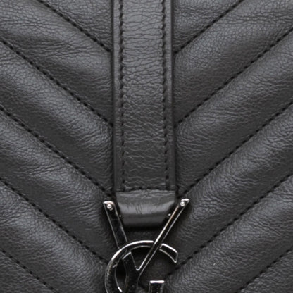 SAINT LAURENT College Chevron Medium Gray