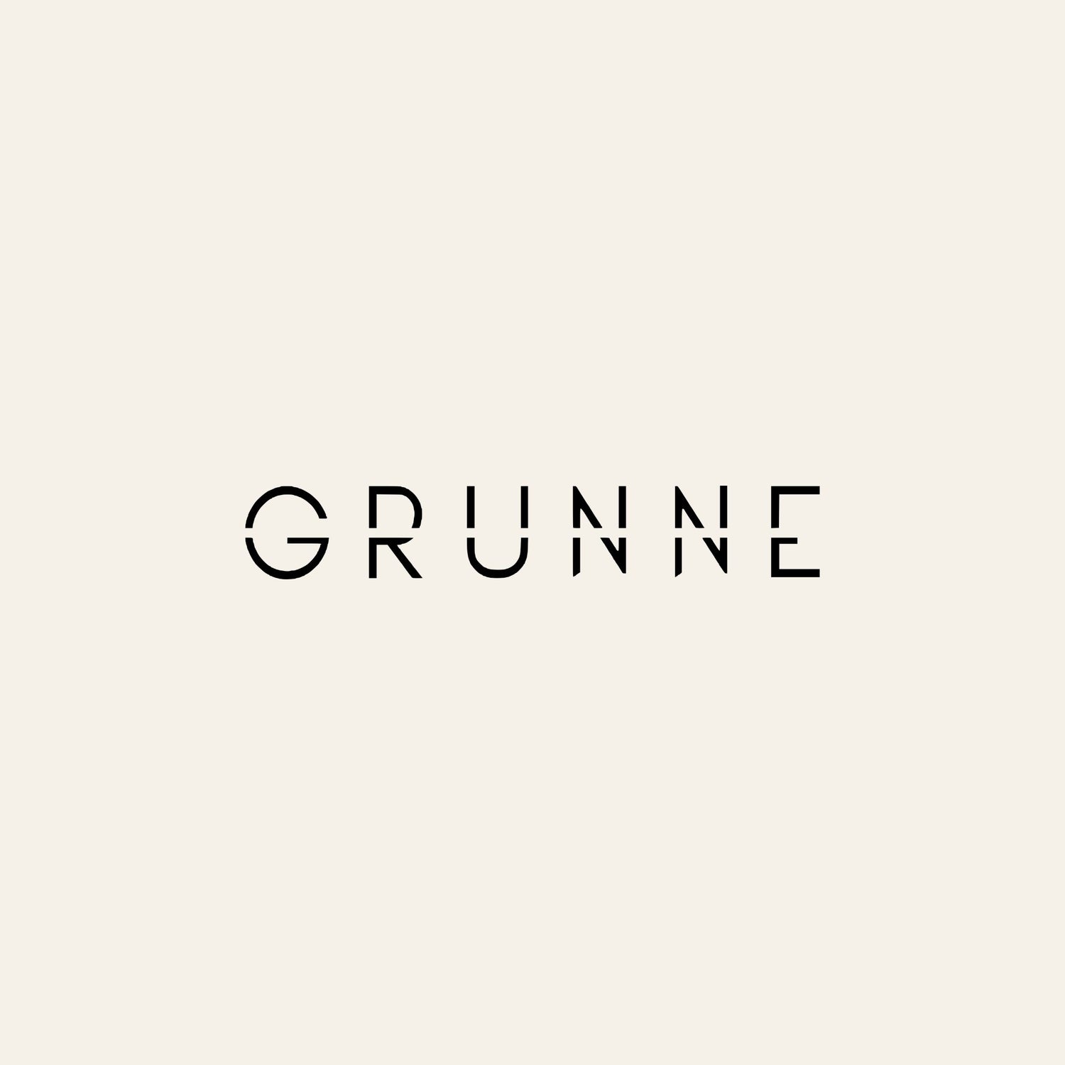 Black 'Grunne' logo on a white background